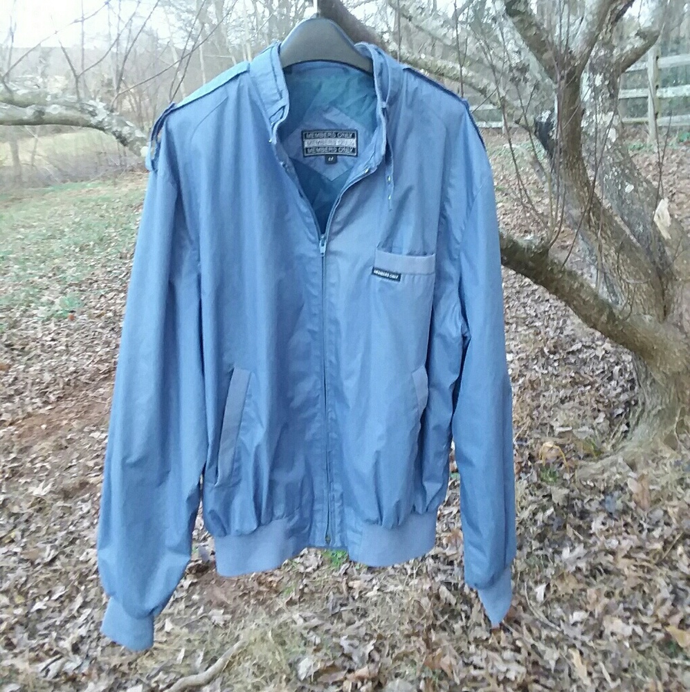 Mens Memeber's Only Vintage Blue Jacket 80s style